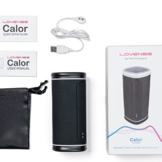 Masturbator Lovense Calor, Bluetooth Control, Free App, Silicon, Negru