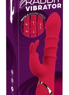 Rabbit Vibrator with 3 Moving Rings (23,7 cm)