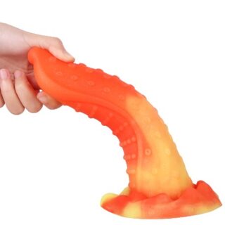Dildo No.1  Silicon Premium, Portocaliu - 21 cm
