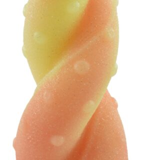 Dildo No.3 Silicon Premium, Portocaliu/Galben - 21.5 cm