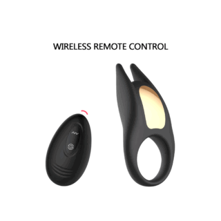 Inel Penis Bat Ring Remote Control, 10 Moduri Vibratii, Silicon, USB