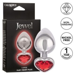 Jewel Large Ruby Heart Plug (7cm)