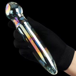 Dildo Twilight Gleam Prism Glass, Sticla, 18.4 cm