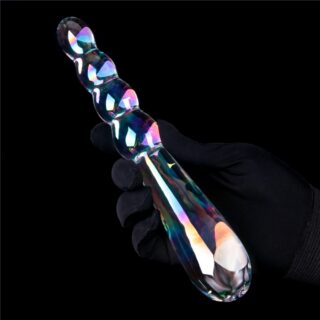 Dildo Twilight Gleam Rising Ripples, Sticla, 19 cm