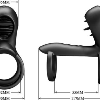 Inel de Penis Jammy, 12 Moduri Vibratii+12 Moduri Licking, Silicon, USB, Negru