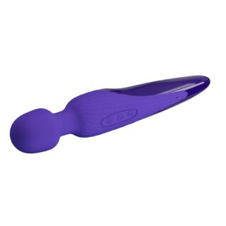 Vibrator Masaj Anthony Youth, 7 Moduri Vibratii & 5 Intensitati Viteza, Silicon, USB, Violet, 26 cm
