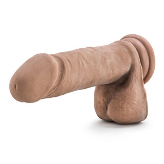 Dildo Au Naturel Sensa Feel TPE Dubla Densitate, Maro, 20.5 cm