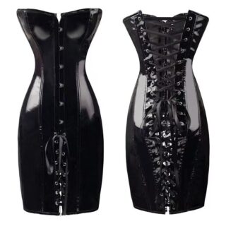 Corset Look Sexy Dress Black-  S