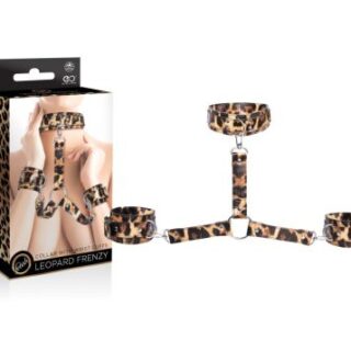 Leopard Frenzy Collar With Hand Cuffs