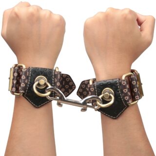 Handcuffs, Black/Brown HOT