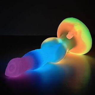 Dildo  Fosforescent Silicon Lichid -  21 cm