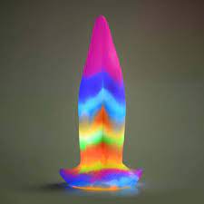 Dildo Unicorn Kiss  Tongue Fosforescent Silicon Lichid - 22 cm