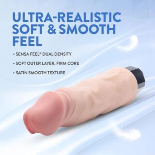 Vibrator Realist Dubla Densitate, 10 Moduri Vibratii, USB- 22.8 cm
