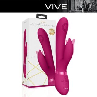 Vibrator  Triple Action Vibrating Pulse-Wave Stimulator Silicon Roz  - 22.3 cm
