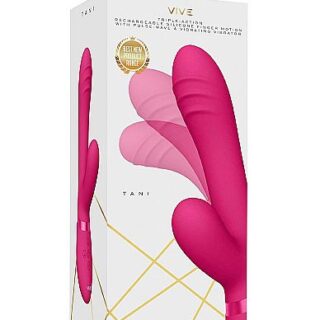 Vibrator Triple Action Vibrating,Finger Motion,Pulse Wave Roz - 21.5 cm