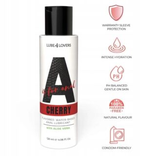 Lubrifiant Anal pe Baza de Apa Aroma Cirese si Aloe Vera, 120 ml