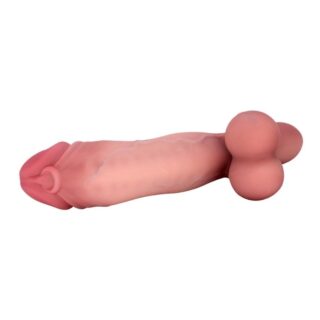 Vibrator Realist 10 Moduri Vibratii, Silicon Lichid, 26 cm
