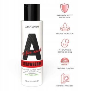 Lubrifiant Anal pe Baza de Apa Aroma Caspuni si Aloe Vera, 120 ml
